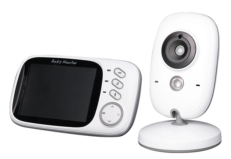 3,5-tommer video baby monitor med nattesyn, temperaturdisplay og tovejs lyd
