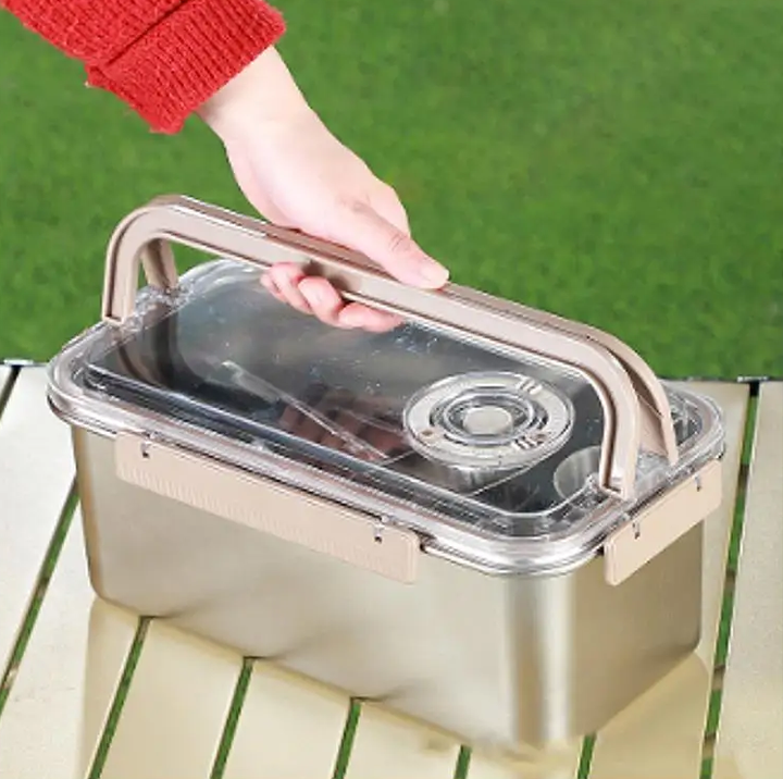 Camping Messware Kit i rustfrit stål med opbevaringsboks – CampSet