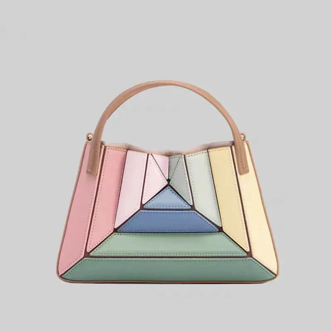 Moderne håndtaske med geometrisk design - GeoChic