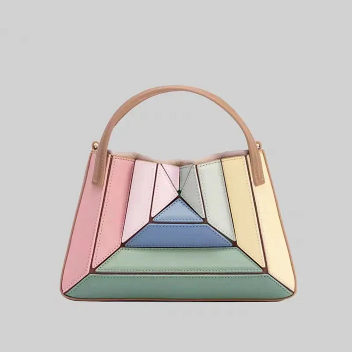 Moderne håndtaske med geometrisk design - GeoChic
