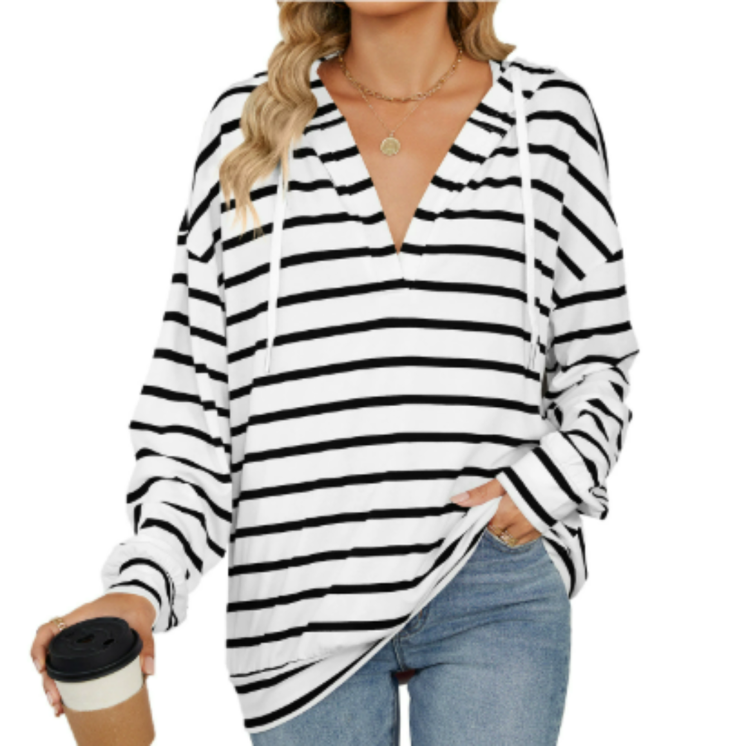 Moderne dame hoodie med flatterende pasform - Annelieser