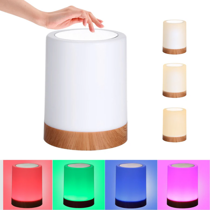 Dæmpbar natlampe med strømlinet design - LuxeTouch