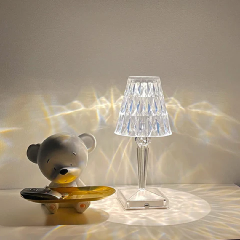 Chic Bordlampe med Krystaldesign - CrystalLuxe