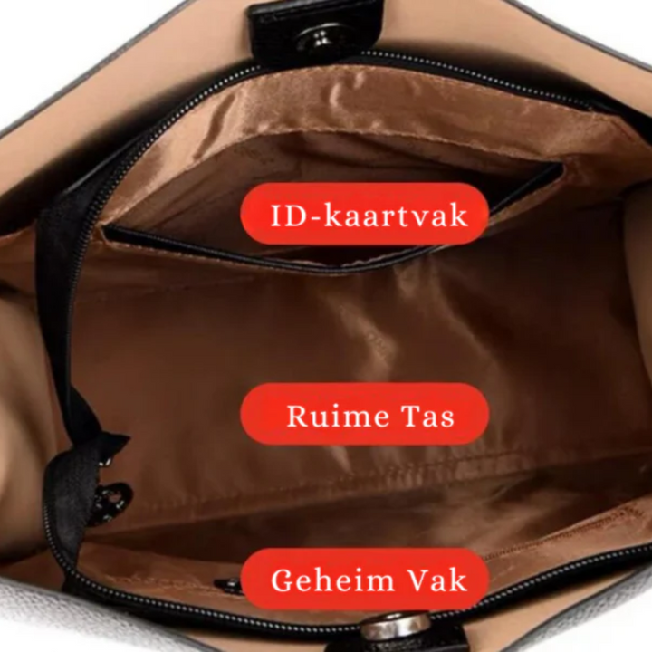 Stor læderhåndtaske med generøs kapacitet - DailyLux