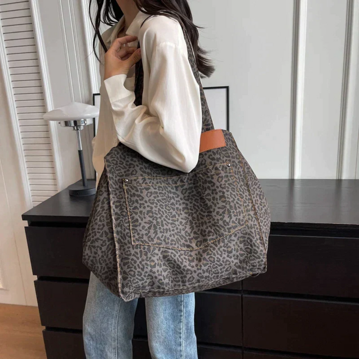 Stilfuld håndtaske med leopardprint - WildElegance