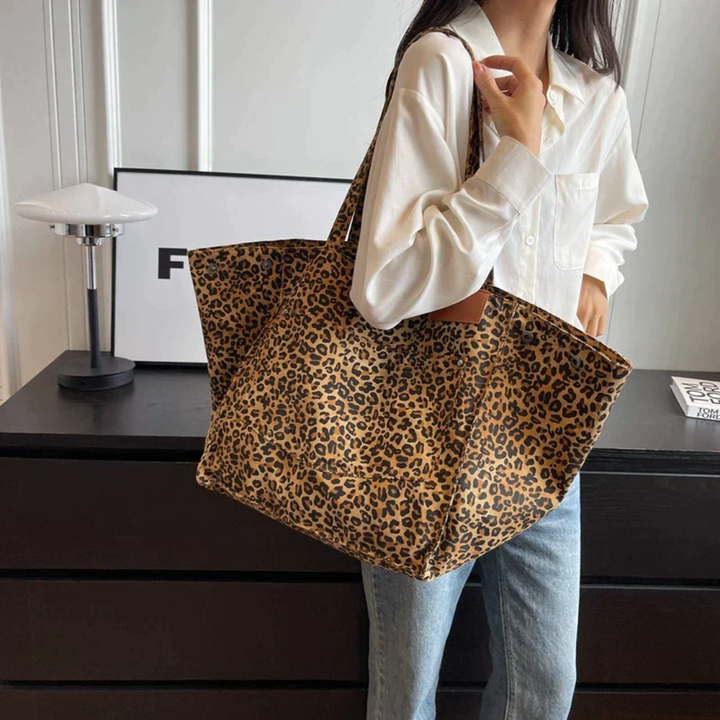 Stilfuld håndtaske med leopardprint - WildElegance