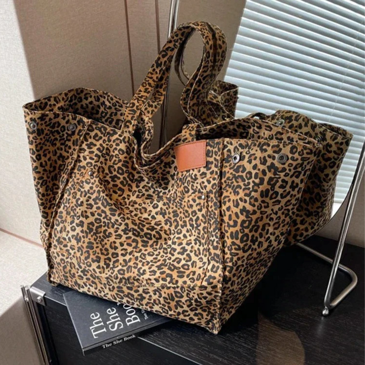 Stilfuld håndtaske med leopardprint - WildElegance