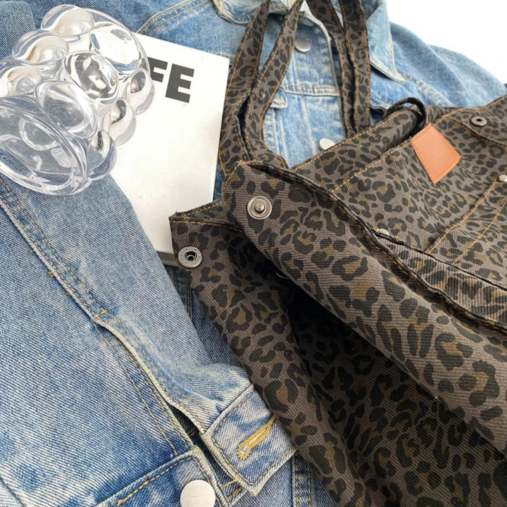Stilfuld håndtaske med leopardprint - WildElegance