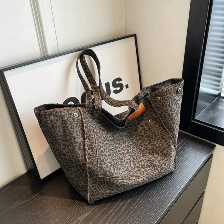 Stilfuld håndtaske med leopardprint - WildElegance