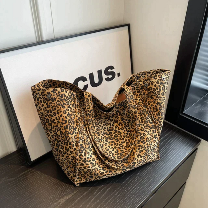 Stilfuld håndtaske med leopardprint - WildElegance
