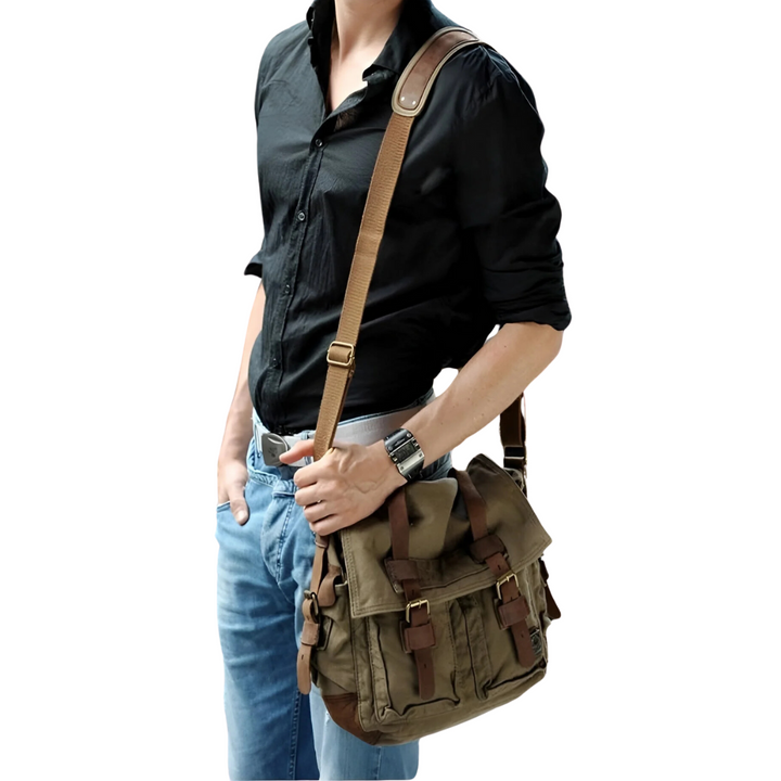 Rummelig herre canvas crossbodytaske - UrbanTrail