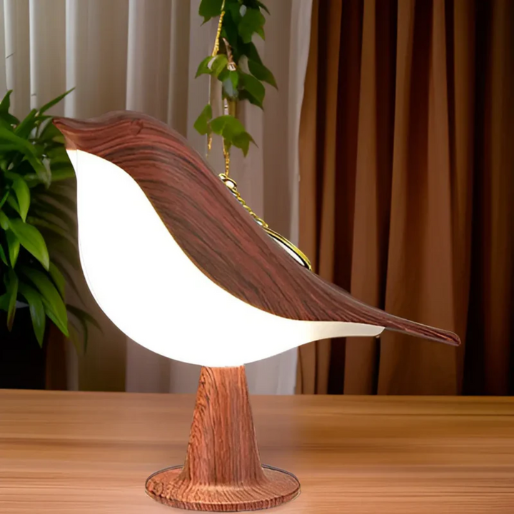 Stilfuld LED-fuglelampe med berøringsbetjening og aromaterapi - FeatherGlow