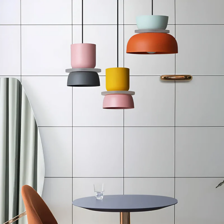 Farverig og trendy macaron LED-hængelampe - VividGlow