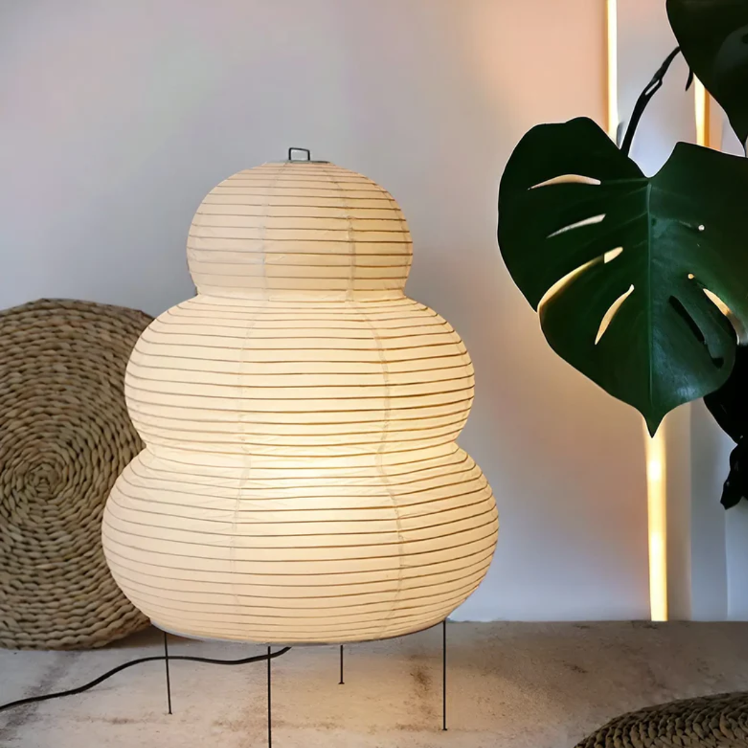 Japansk Wabi-Sabi Gulvlampe - SereneAura