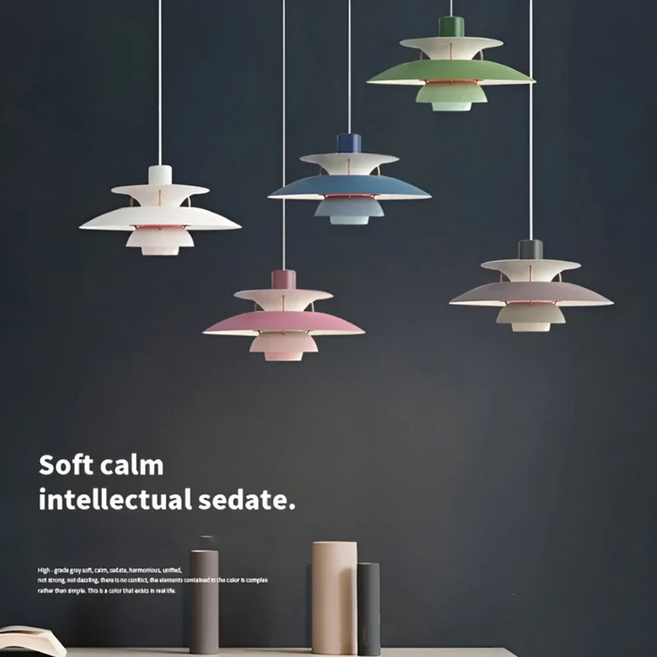 Farverig moderne jern-LED-pendel - ColorLuxe