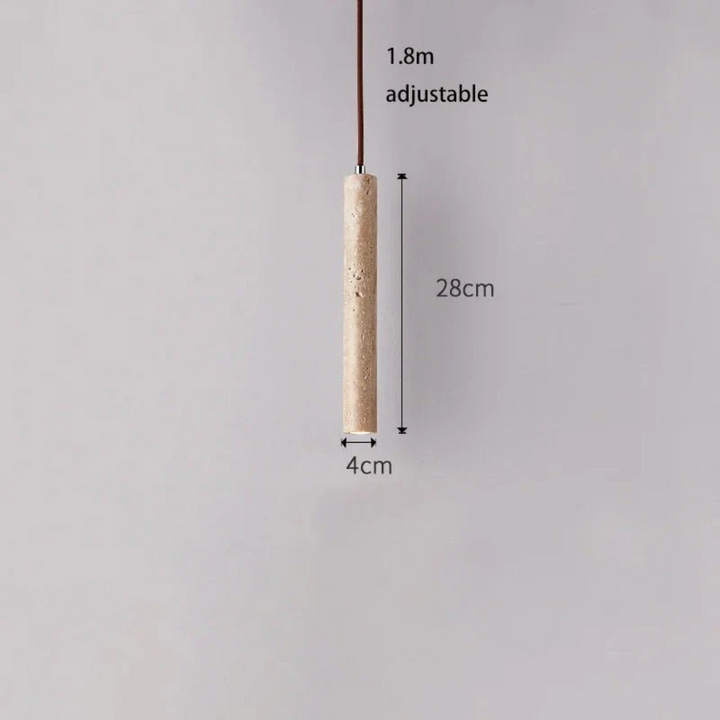 Minimalistisk travertin wabi-sabi-stil LED-lysekrone - LumoLine