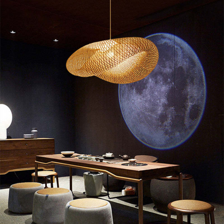 Design LED-hængelampe bambus-kugler - EcoSphere
