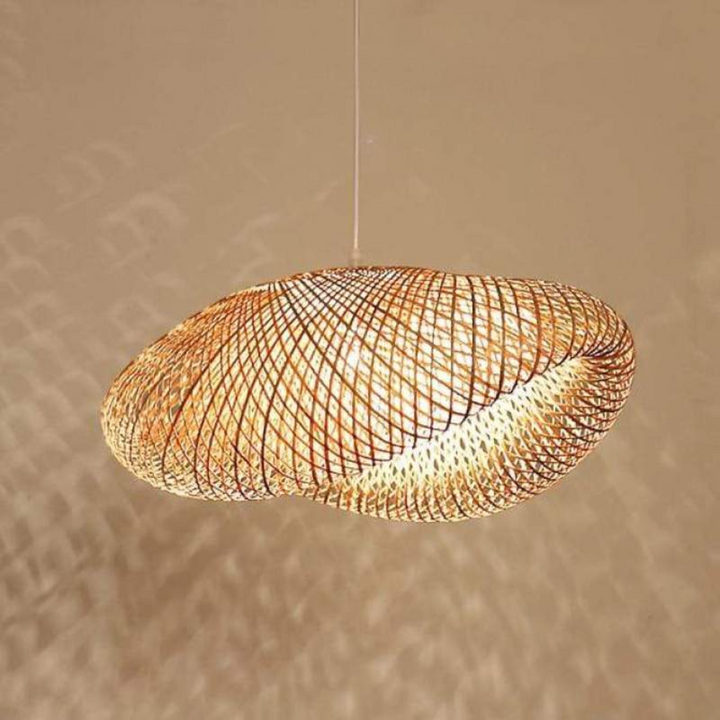 Design LED-hængelampe bambus-kugler - EcoSphere