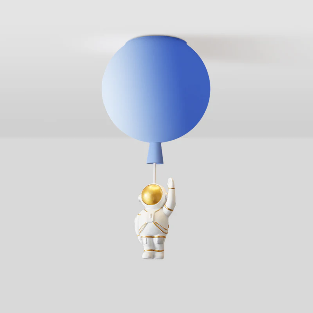 Trendy Måne-/Astronaut-LED-loftlampe til børneværelset - CosmoGlow
