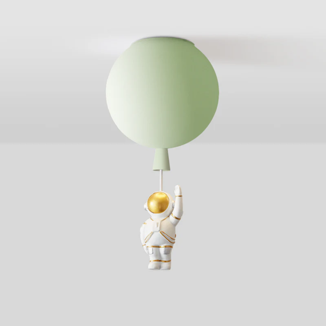 Trendy Måne-/Astronaut-LED-loftlampe til børneværelset - CosmoGlow