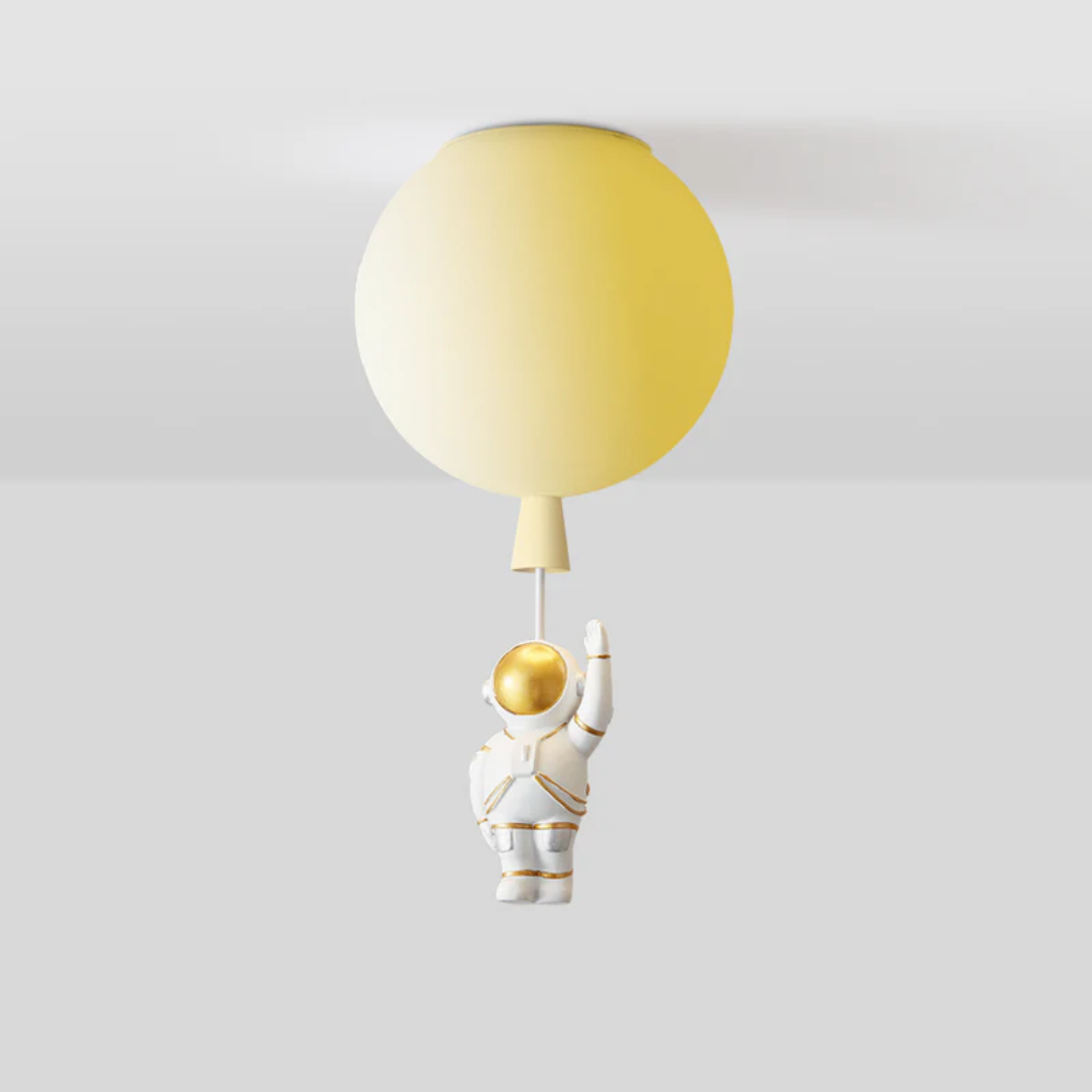 Trendy Måne-/Astronaut-LED-loftlampe til børneværelset - CosmoGlow