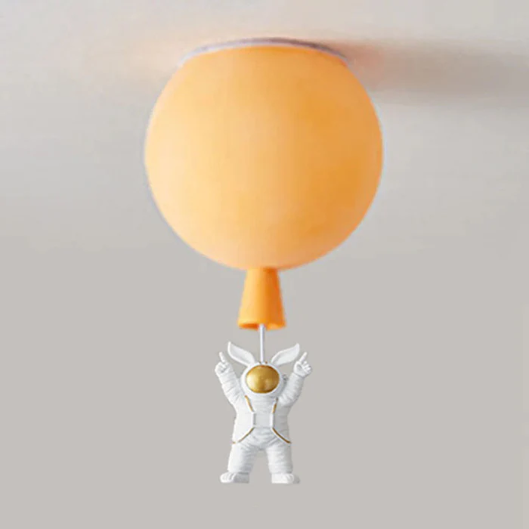 Trendy Måne-/Astronaut-LED-loftlampe til børneværelset - CosmoGlow