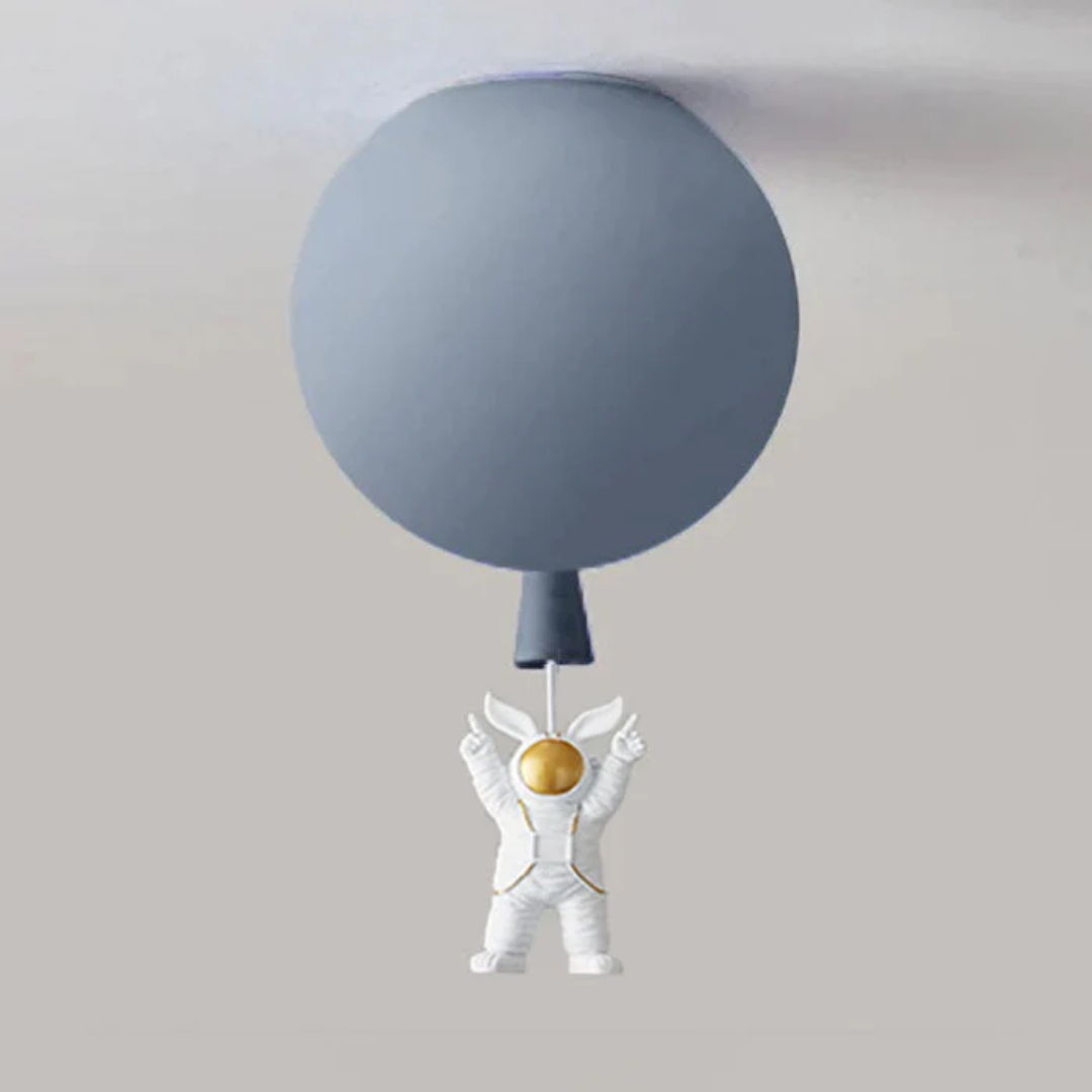 Trendy Måne-/Astronaut-LED-loftlampe til børneværelset - CosmoGlow