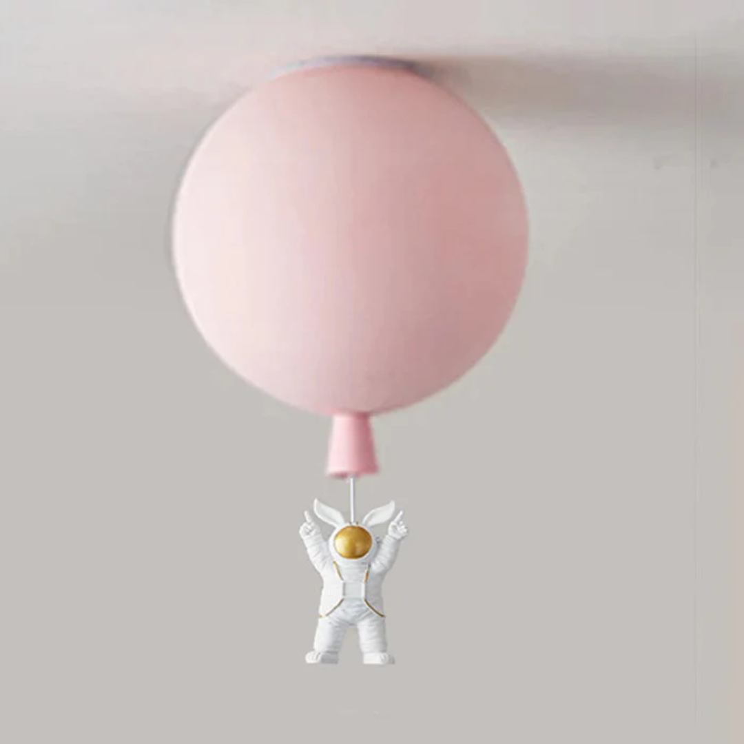Trendy Måne-/Astronaut-LED-loftlampe til børneværelset - CosmoGlow