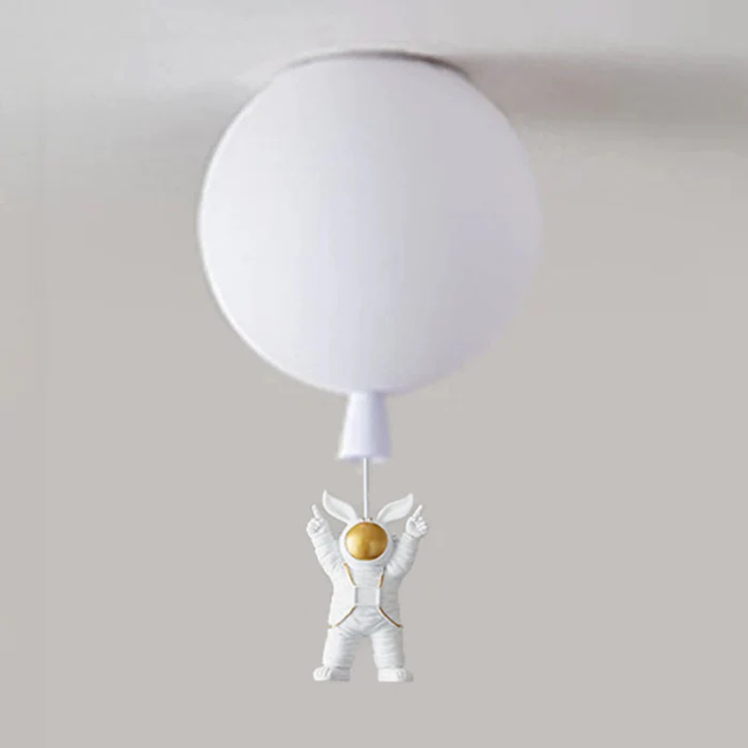 Trendy Måne-/Astronaut-LED-loftlampe til børneværelset - CosmoGlow