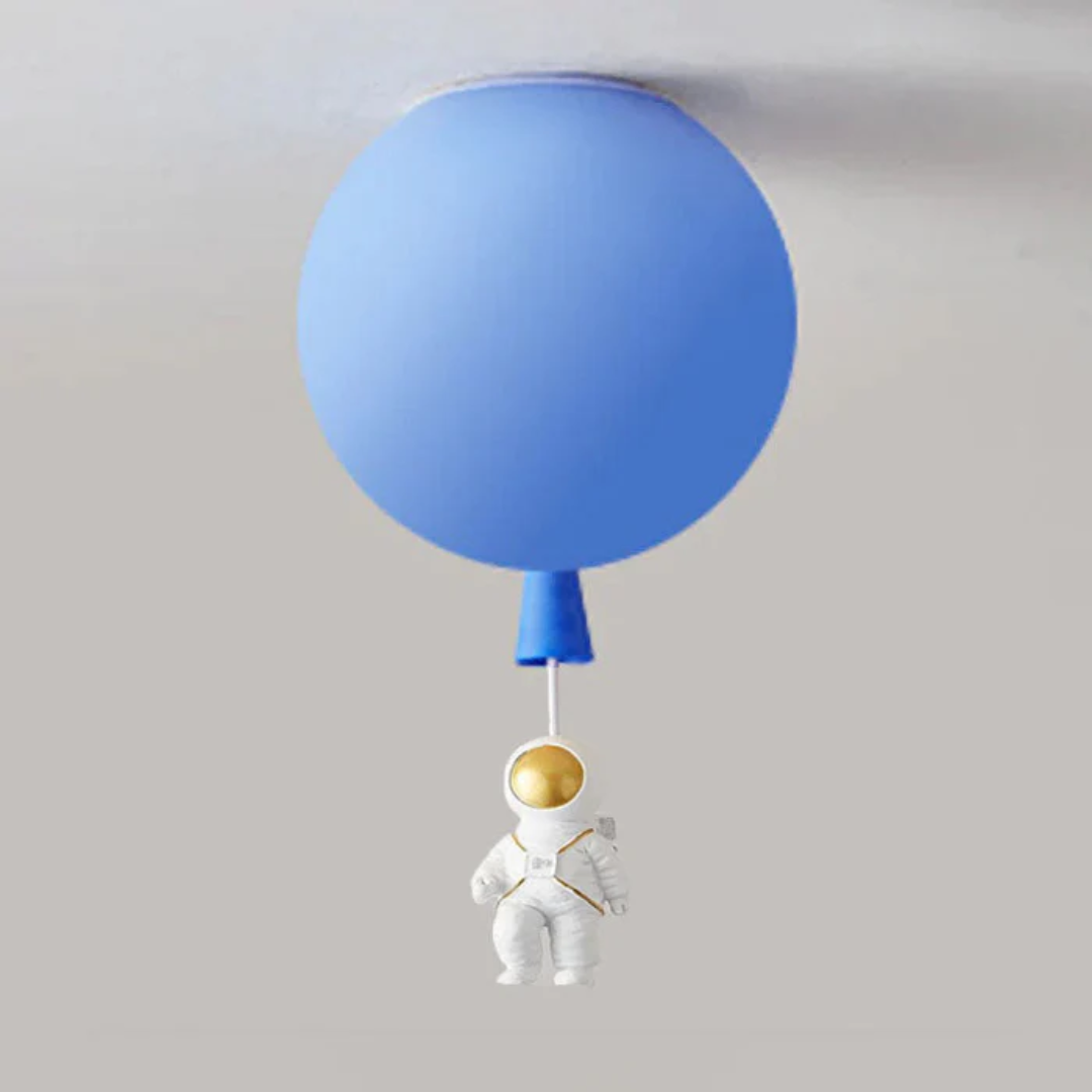 Trendy Måne-/Astronaut-LED-loftlampe til børneværelset - CosmoGlow