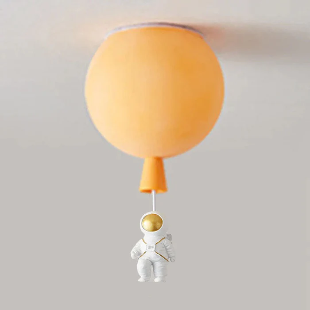 Trendy Måne-/Astronaut-LED-loftlampe til børneværelset - CosmoGlow