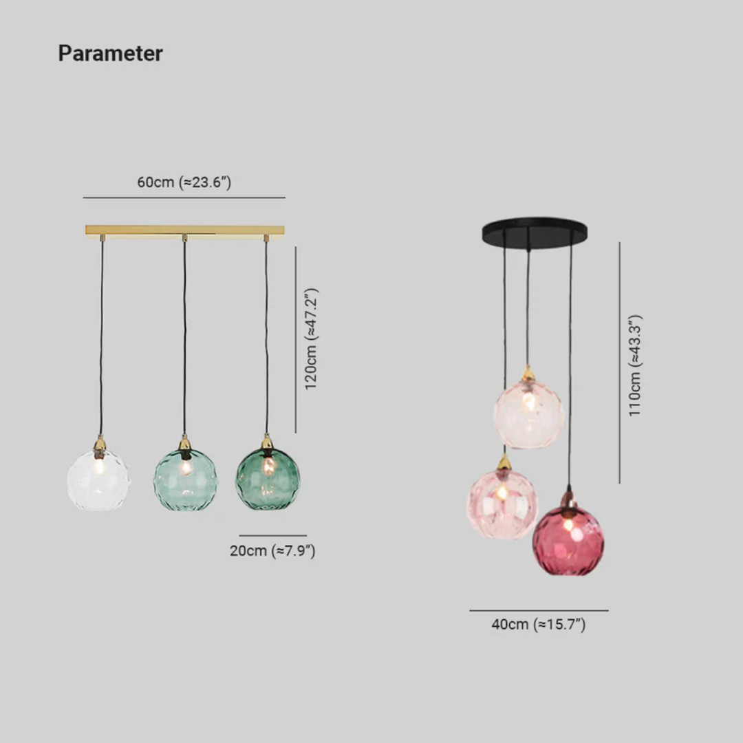 Moderne klyngehængelampe med 3 lamper - Cascade