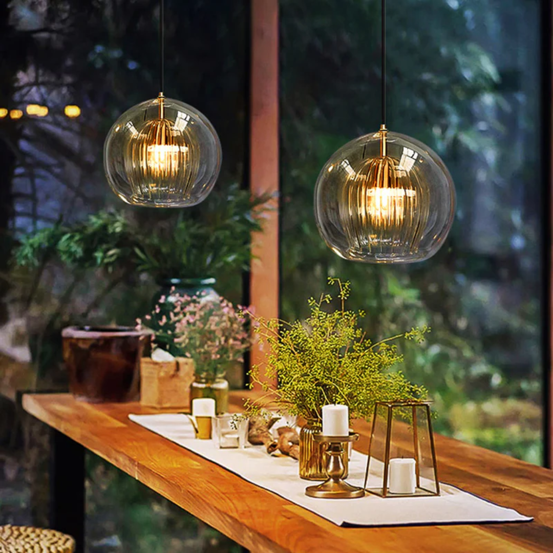 Moderne kugleformet LED-pendel - Aurora Sphere