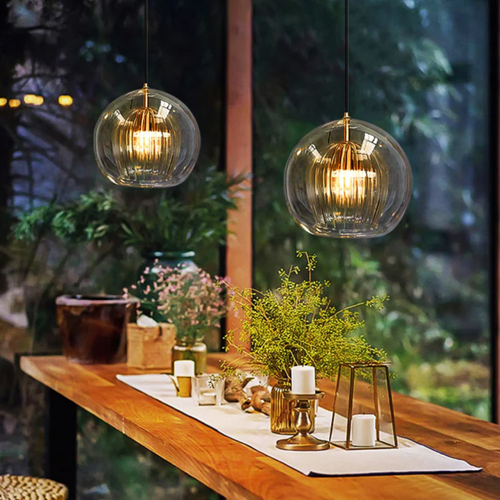 Moderne kugleformet LED-pendel - Aurora Sphere