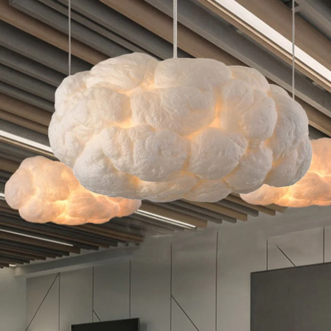 Design Cloud LED-hængelampe Hvid PVC/Bomuld - Nimbus