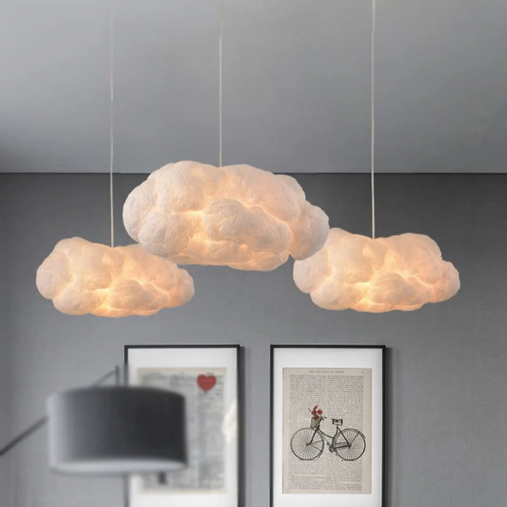 Design Cloud LED-hængelampe Hvid PVC/Bomuld - Nimbus