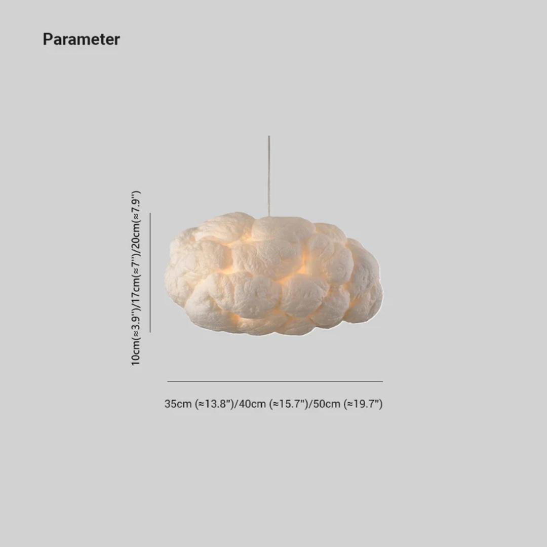 Design Cloud LED-hængelampe Hvid PVC/Bomuld - Nimbus