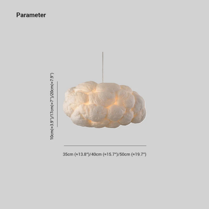 Design Cloud LED-hængelampe Hvid PVC/Bomuld - Nimbus