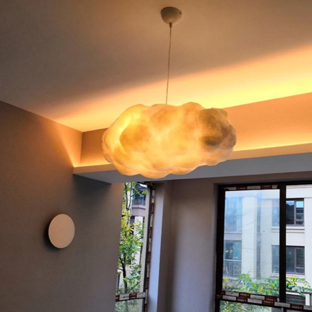 Design Cloud LED-hængelampe Hvid PVC/Bomuld - Nimbus