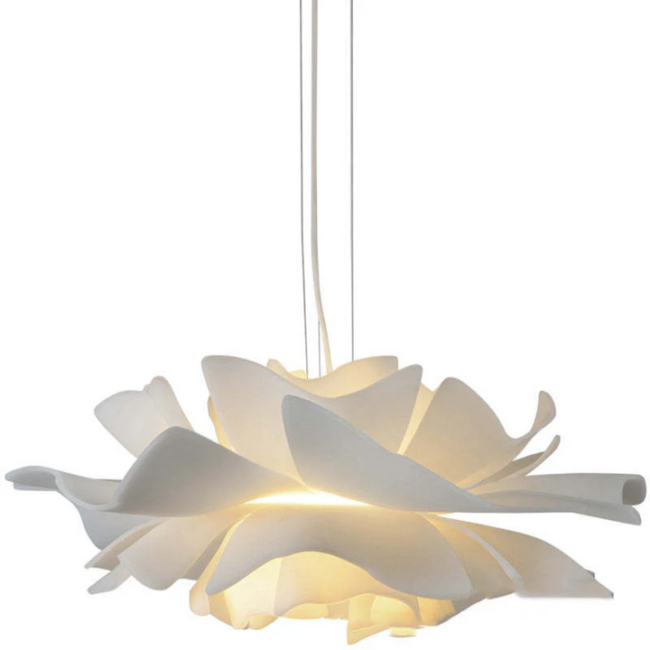 Design Hængelampe Blomst Hvid Metal - Sophia