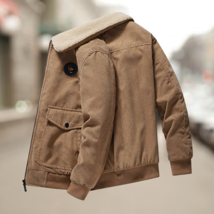 Herrer corduroy jakke med fleece-for – Elias