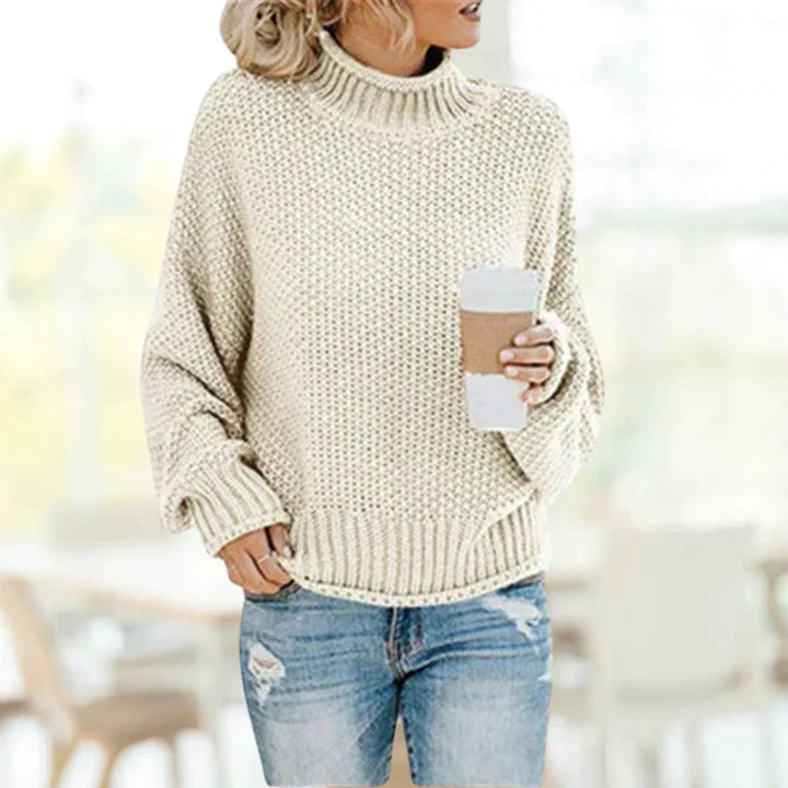 Trendy strikket dametrøje - Olivia