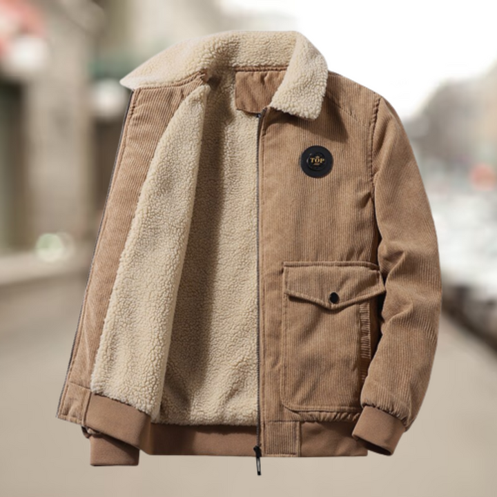 Herrer corduroy jakke med fleece-for – Elias