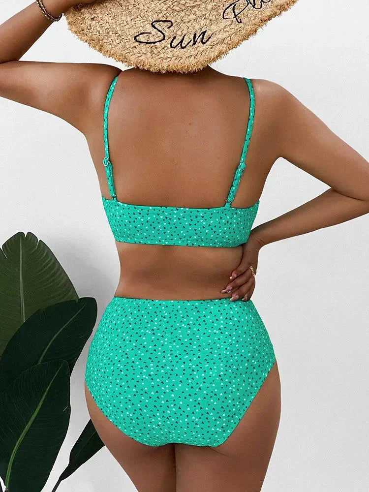 Bikini-sæt med høj talje – Eliva