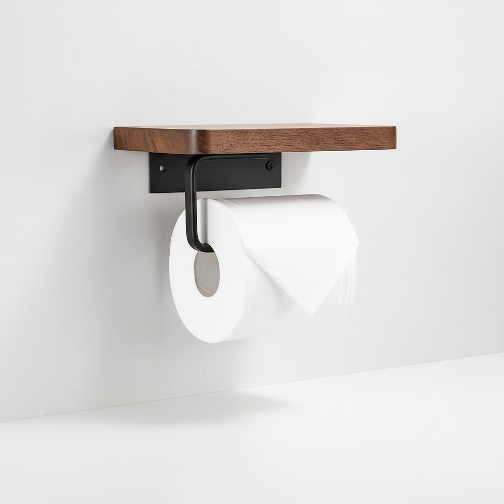 Wandmontierte Holzhalterung - WoodShelfie