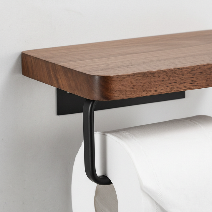 Wandmontierte Holzhalterung - WoodShelfie