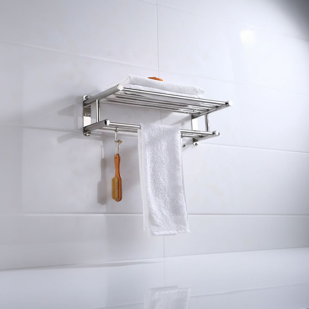 Wandmontierter Edelstahlhalter - Toweluxe