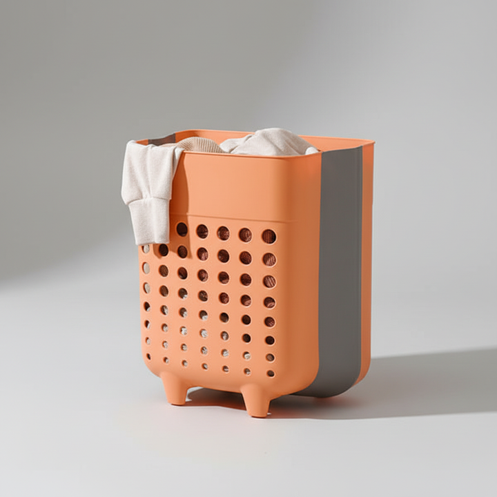 Wandmontierter Wäschekorb Faltbar - WallLaundryPro