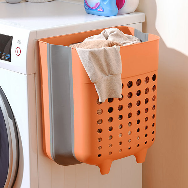 Wandmontierter Wäschekorb Faltbar - WallLaundryPro