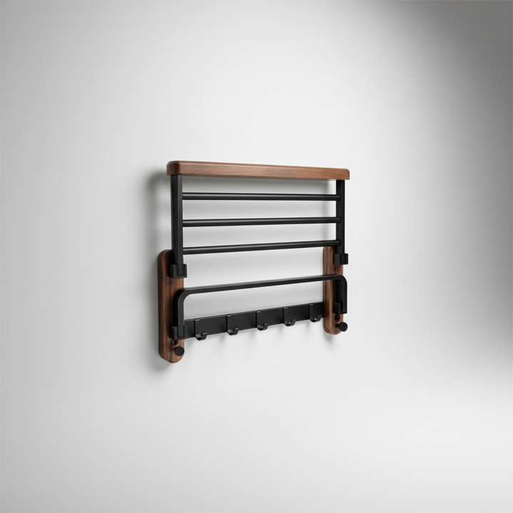 Wandmontiertes Holzhandtuchregal - Rackhaven